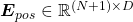 \boldsymbol{E}_{pos} \in \mathbb{R}^{(N+1) \times D 