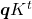 \boldsymbol{q}K^t