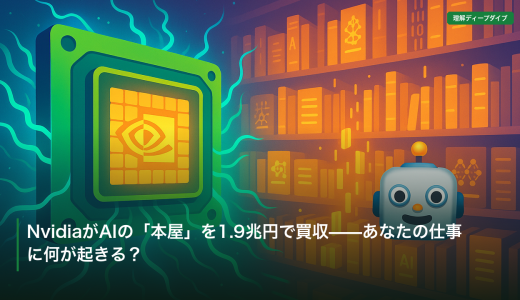 NvidiaがAIの「本屋」を1.9兆円で買収——あなたの仕事に何が起きる？