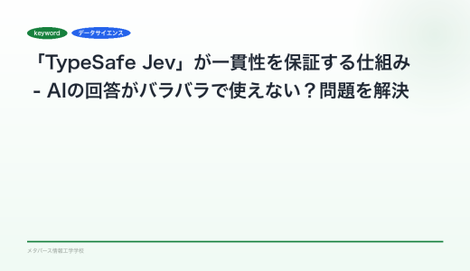 「TypeSafe Jev」が一貫性を保証する仕組み – AIの回答がバラバラで使えない？問題を解決