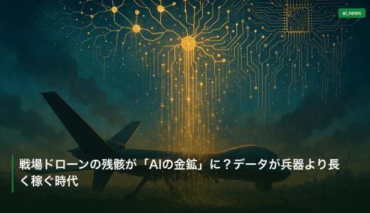 戦場ドローンの残骸が「AIの金鉱」に？データが兵器より長く稼ぐ時代
