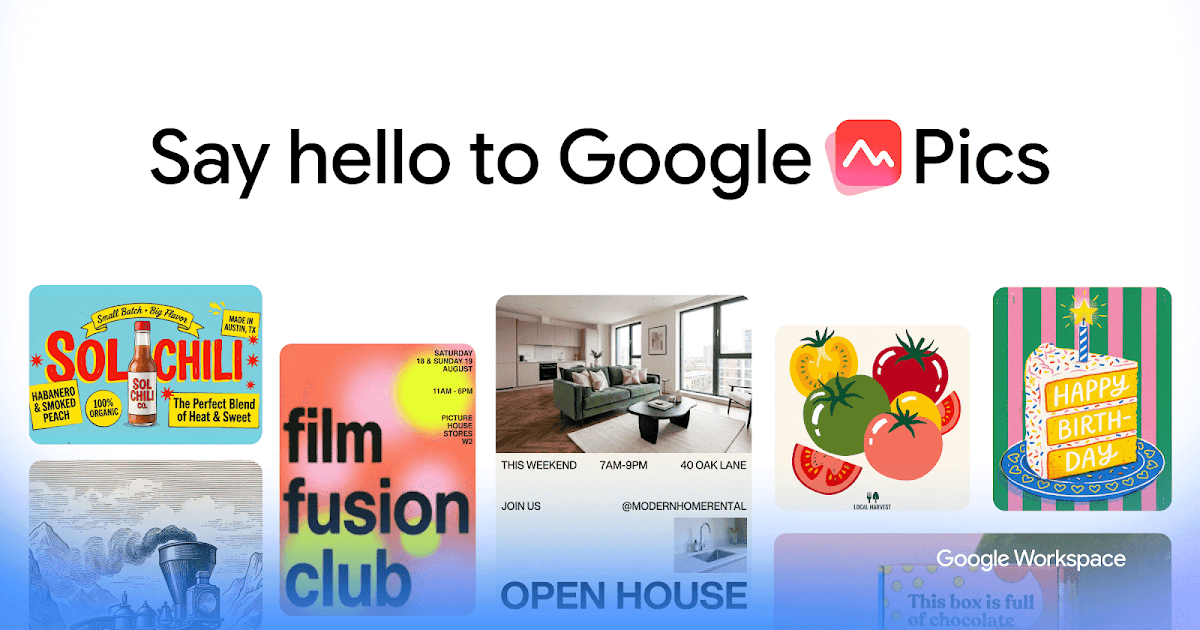 Google WorkspaceのUIにGoogle Picsが組み込まれた画面イメージ